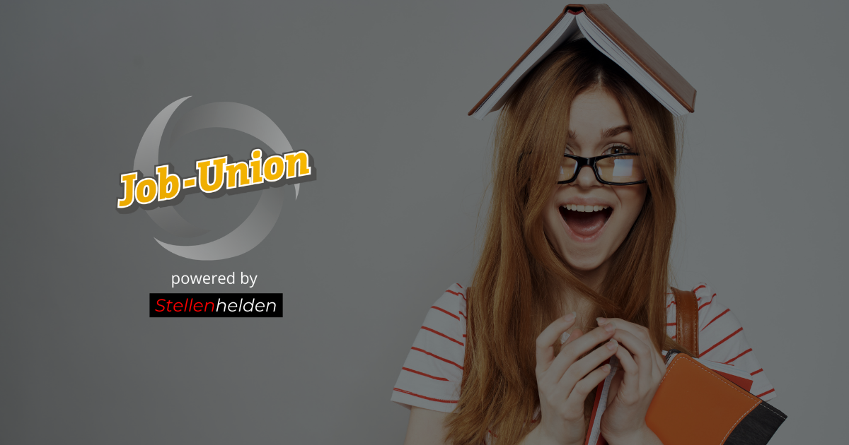 Azubis 2022 – Warum jetzt der ideale Zeitpunkt für´s Recruiting ist! mädchen mit brille und büchern logo job-union